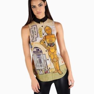 Size Sm Blackmilk retro droids businesstime shirt